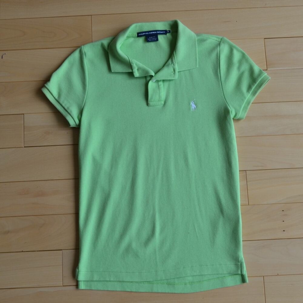 Ralph Lauren Sport Short Sleeve Polo Shirt Size Medium Lime Green
